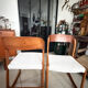 Ancienne paire de chaises Baumann traîneau vintage