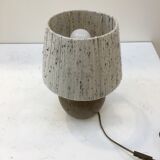 Pyrite stoneware lamp and wool lampshade