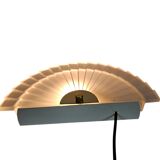 Happy Light - 'Waaier' - wandlamp - geperst glas - metaal - 90's