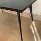 Table basse vintage métal et skai noir