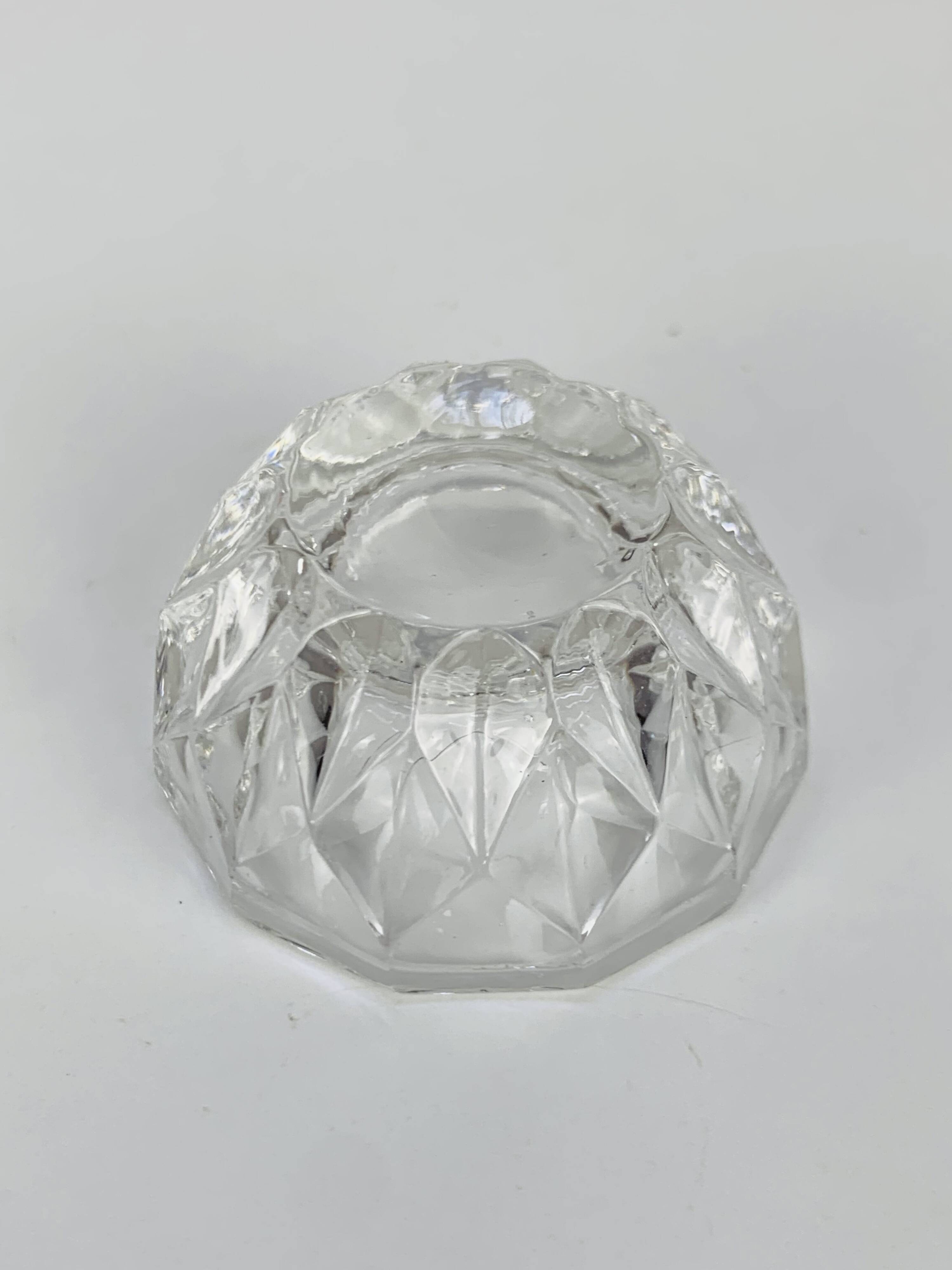 Pair of vintage crystal salt cellars