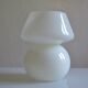 mushroom night light opal glass white Italy 80's 1980