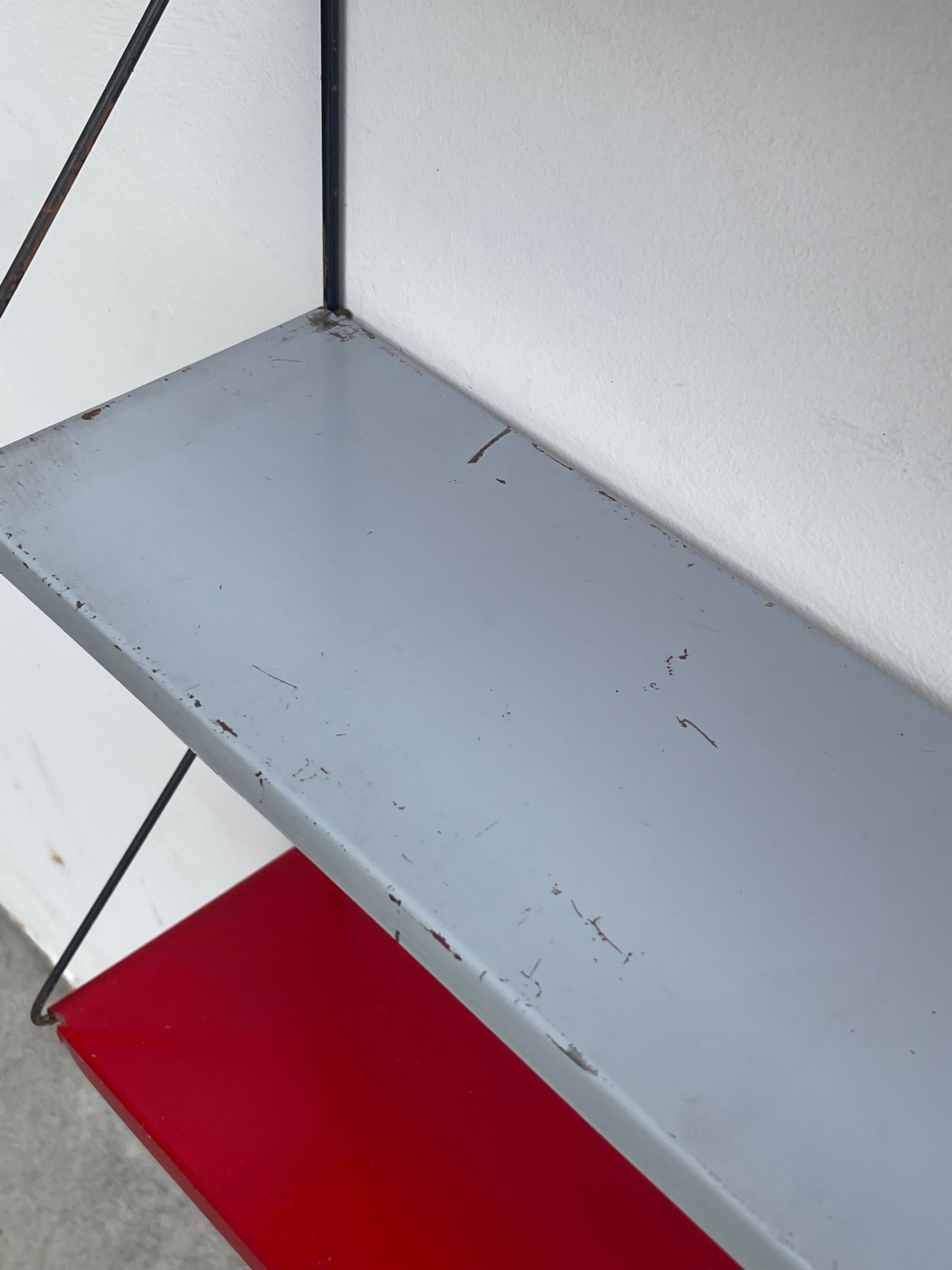 Vintage metal wall shelf wall rack minimalistic 1960’s