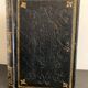 Leather paper basket, imitation bindings old books