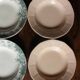A set of 6 deep plates Fécamp Choisy le Roi Terre de Fer Rose Digoin.