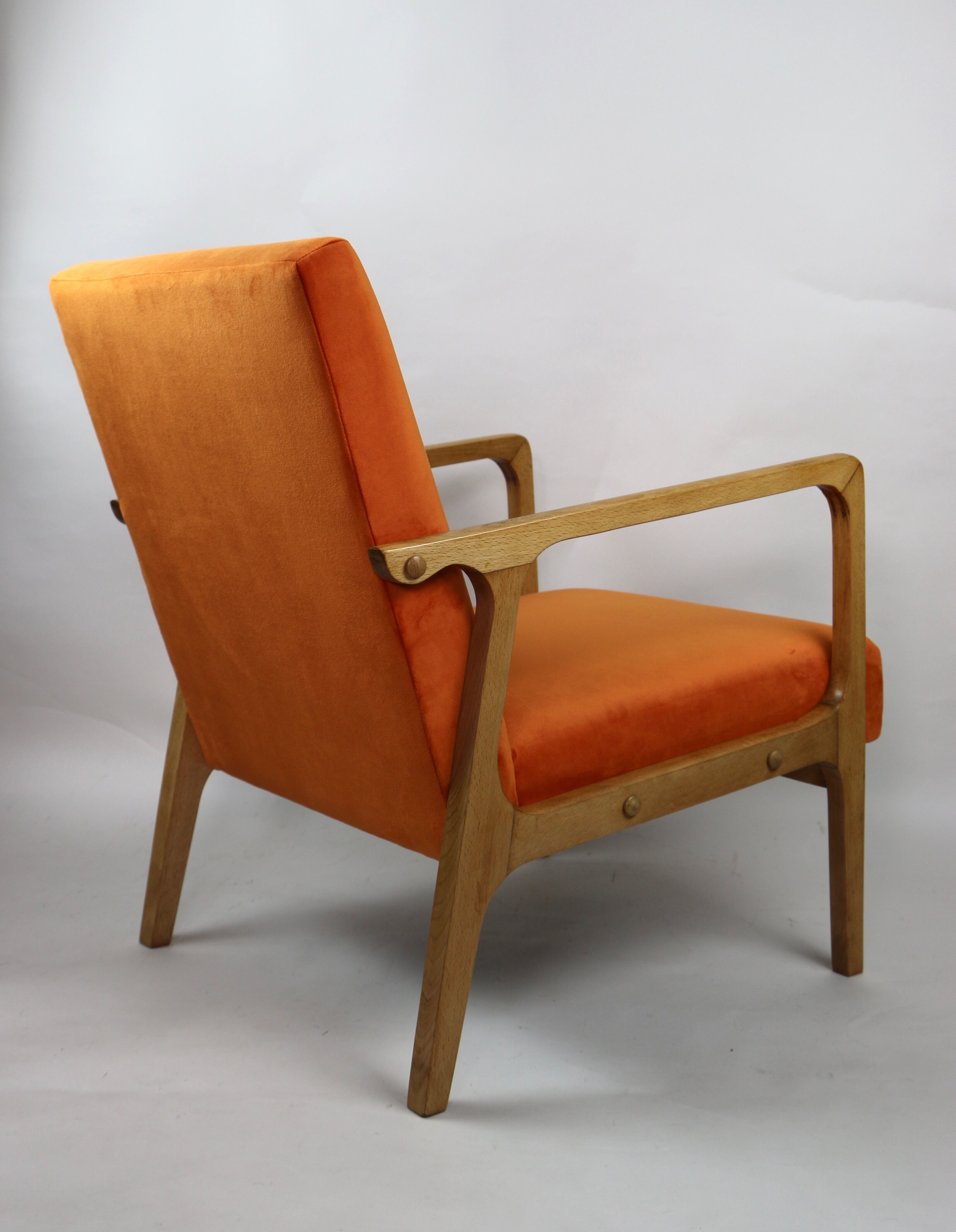 Fauteuil vintage Orange Velvet années 1970
