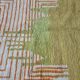 Handmade natural wool rug with colourful patterns, size 140/260 cm.