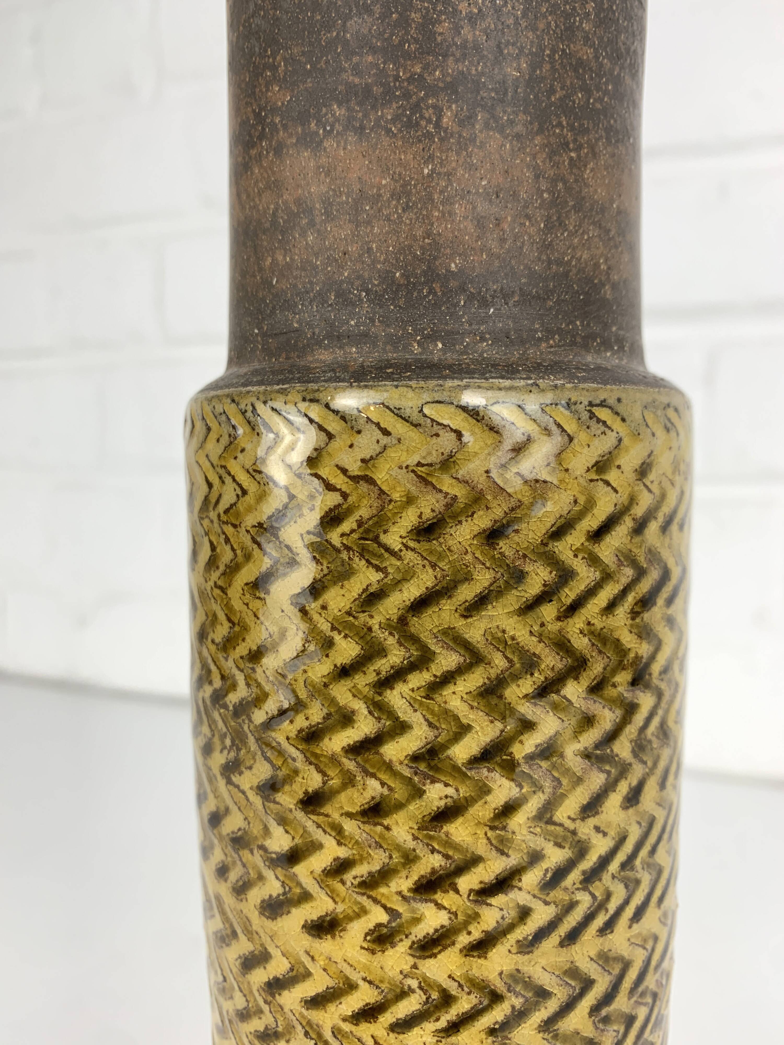 Vase sculptural en grès, Nils Kähler pour Kähler, Danemark, 1960