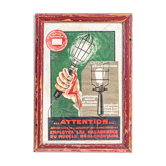 Cadre affiche travaux électriques
