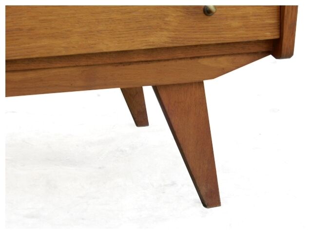 Vintage 1960s chest of drawers with compass feet