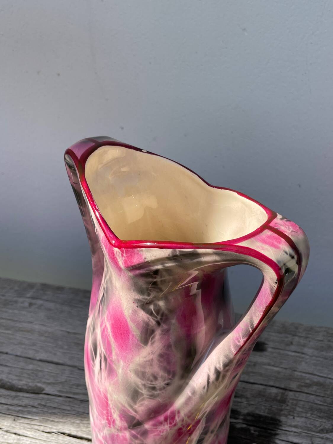 Art Deco pink ceramic vase