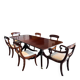 Antique Georgian mahogany dining table and 10 chairs