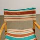 Vintage folding chair from the 1950s-60s in beech and fabric, Italy.