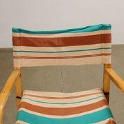 Vintage folding chair from the 1950s-60s in beech and fabric, Italy.