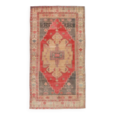 5x9 Classic & Bordered Red Vintage Rug, 146x267Cm