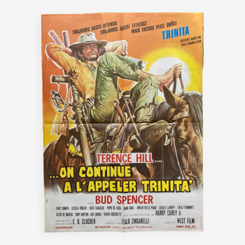 Affiche cinéma originale "On continue a l'appeler Trinita" Terence Hill