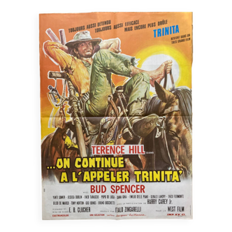 Affiche cinéma originale "On continue a l'appeler Trinita" Terence Hill