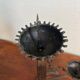 Bougeoir chandelier double Brutaliste fer forgé