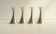 Set of 4 Art Deco candle holders by Just Andersen from the 1940s - fine elegant minimalist design.