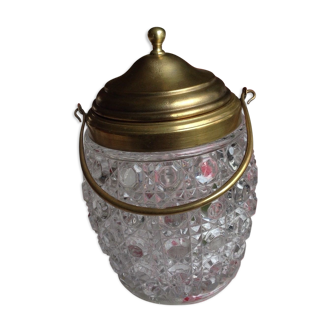Crystal biscuit jar mold Baccarat model Hotel Diamond