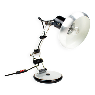 Vintage industrial chrome Aluminor lamp