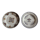 Set of 2 earthenware plates