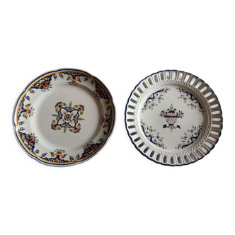 Set of 2 earthenware plates