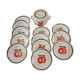 Moulins des loups plate and dish, apple pattern