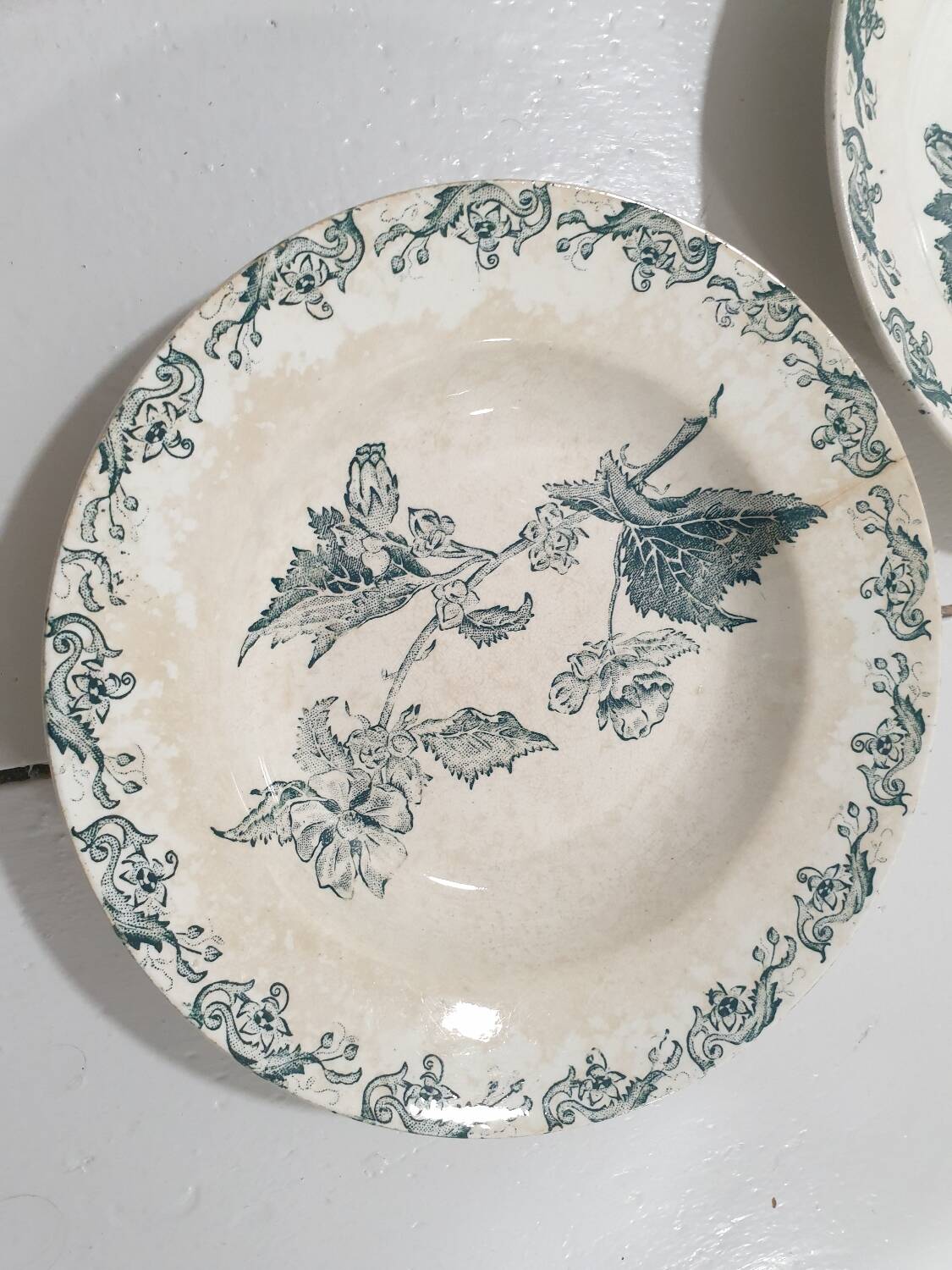 8 Saint Amand des Eaux soup plates