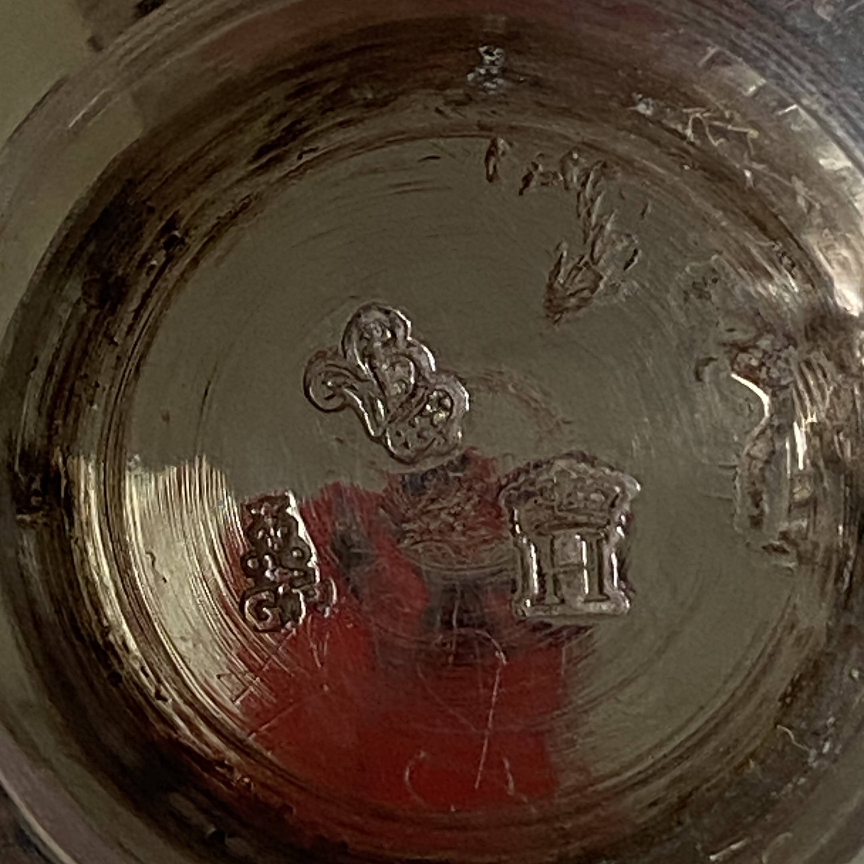18th century solid silver tulip cup