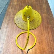 Perforated metal table lamp in Mid-Century Modern style, in the style of Mathieu Matégot, 1960s.