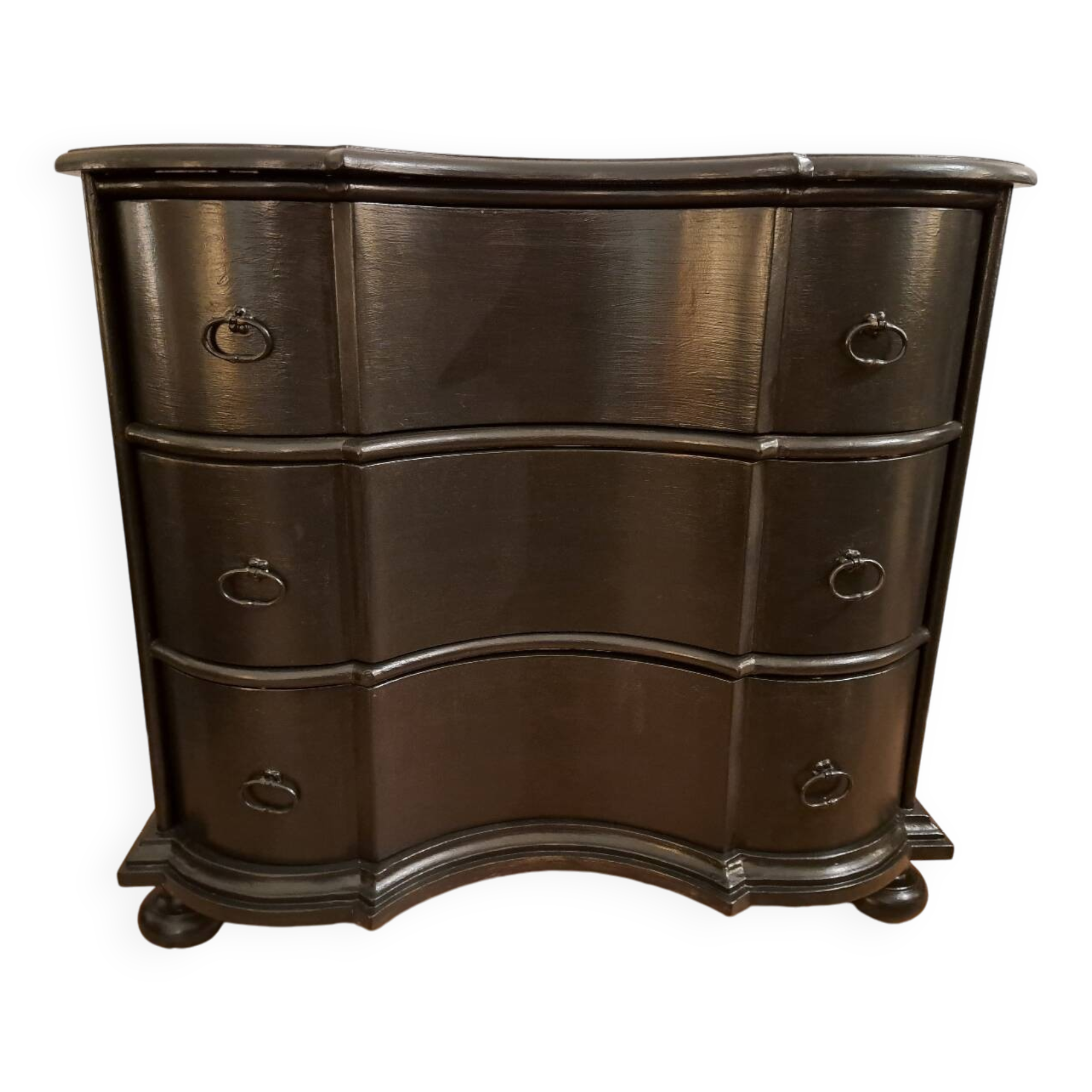 Commode baroque laquée noir