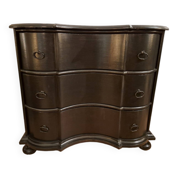 Commode baroque laquée noir