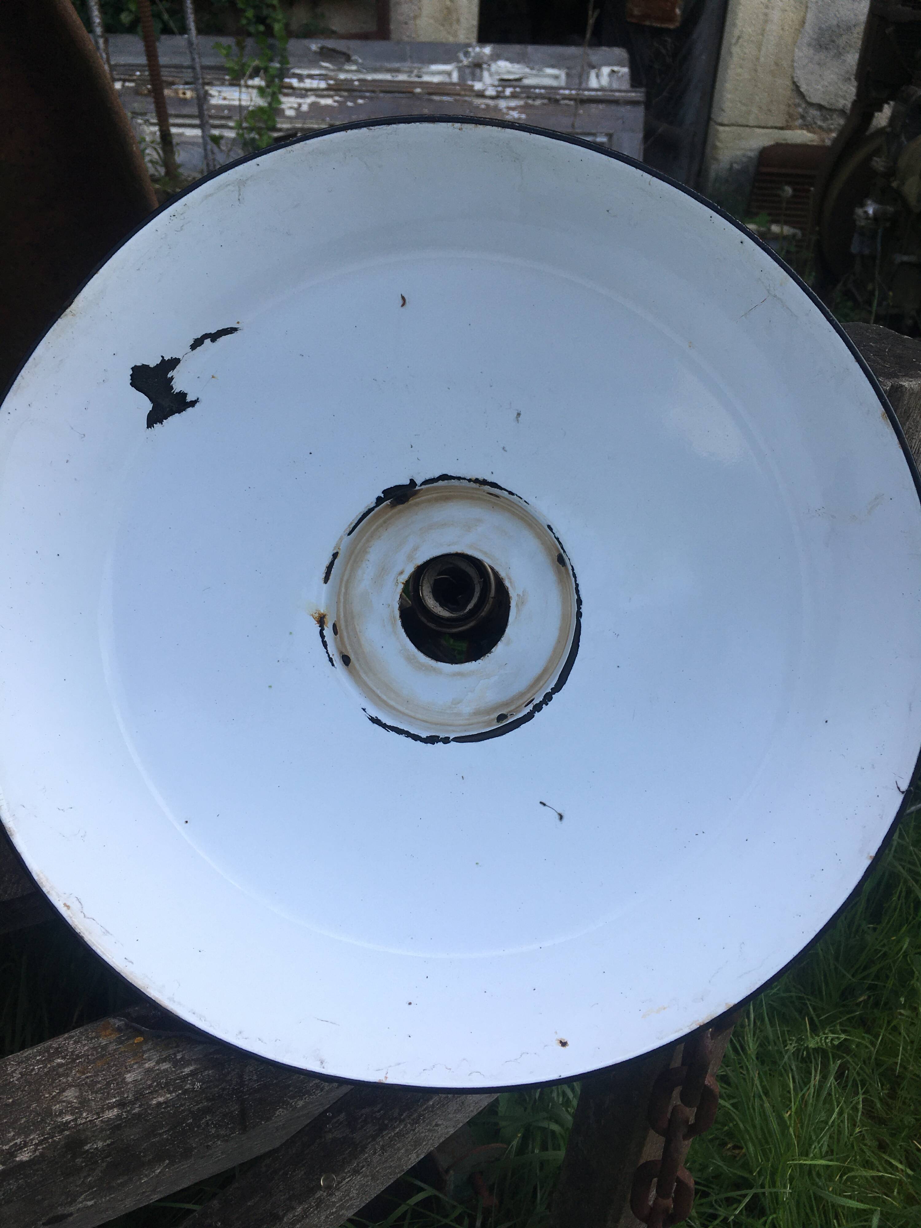 Set of black industrial lamps from the 1970s