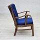 1960s, Danish easy armchair by Fritz Hansen, wool fabric, beech wood.