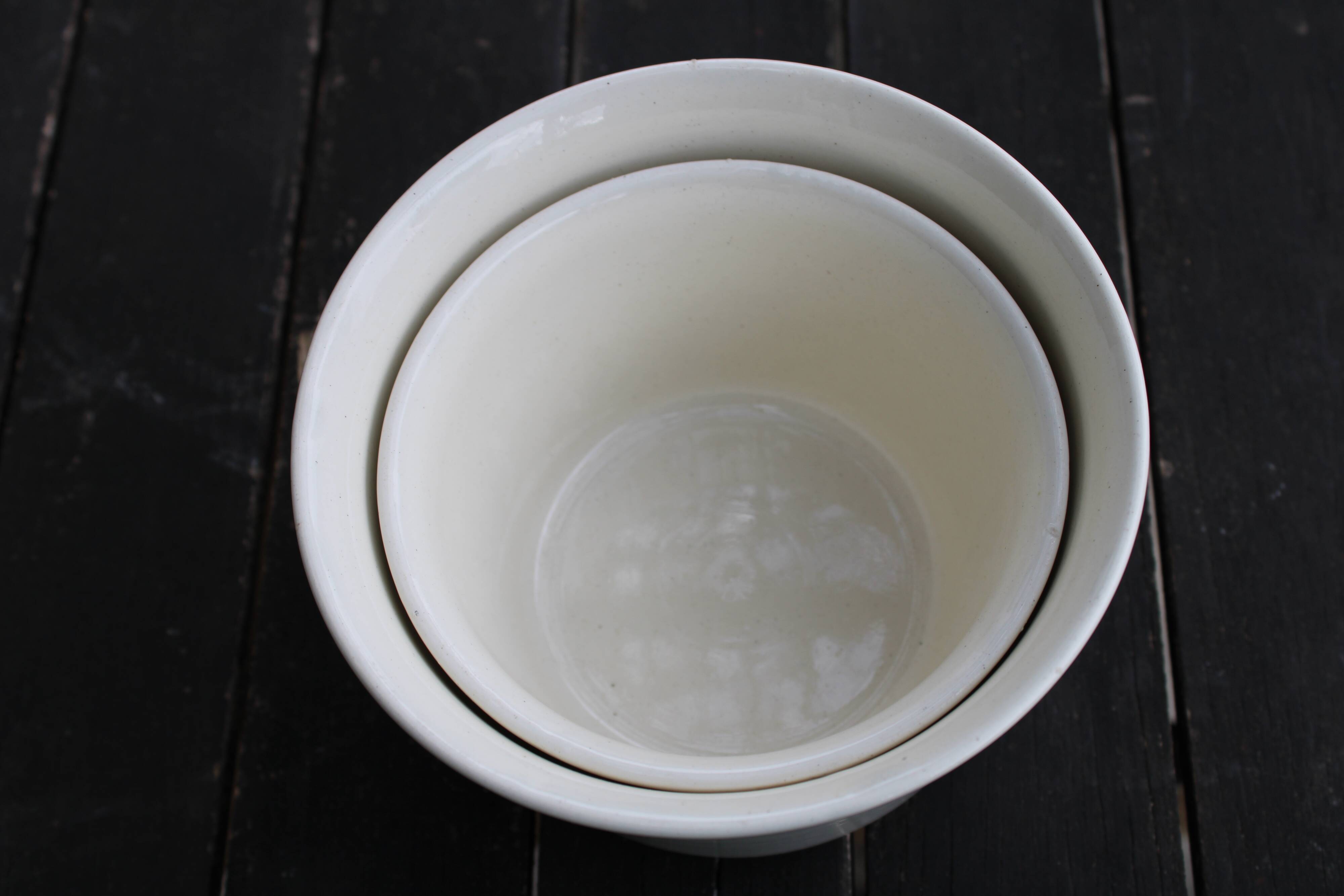 Two earthenware ramekins