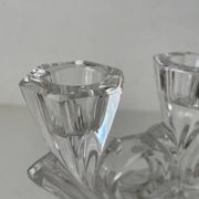 Bougeoir en verre annees 50