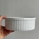 White hollow dish in Pillivuyt porcelain