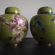Paire de pots à gingembre en émail cloisonné début 20ème siècle