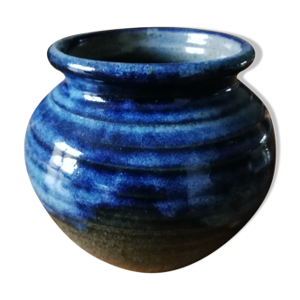 Vase céramique bleu