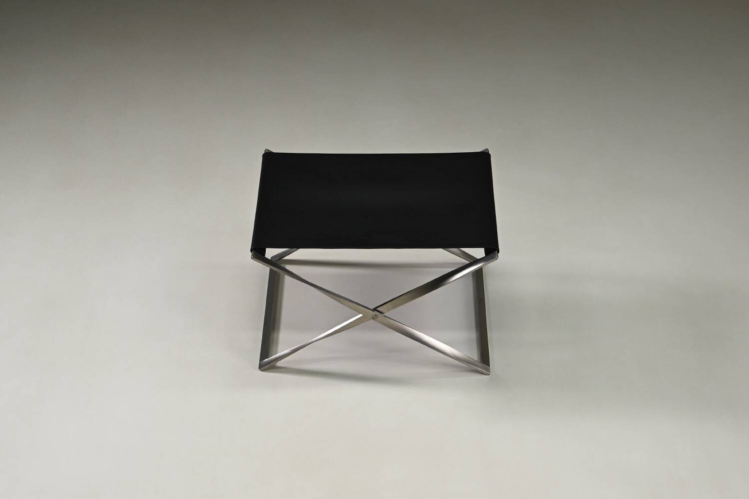 Folding stool PK91 by Poul Kjærholm for Fritz Hansen, 1960s Denmark.