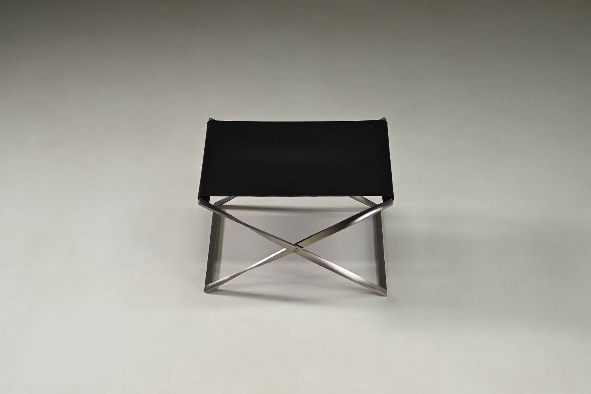 Folding stool PK91 by Poul Kjærholm for Fritz Hansen, 1960s Denmark.