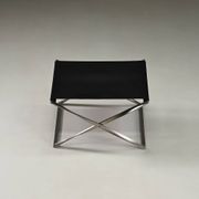 Folding stool PK91 by Poul Kjærholm for Fritz Hansen, 1960s Denmark.