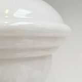 Opal glass ceiling lamp with cable from the 1960s