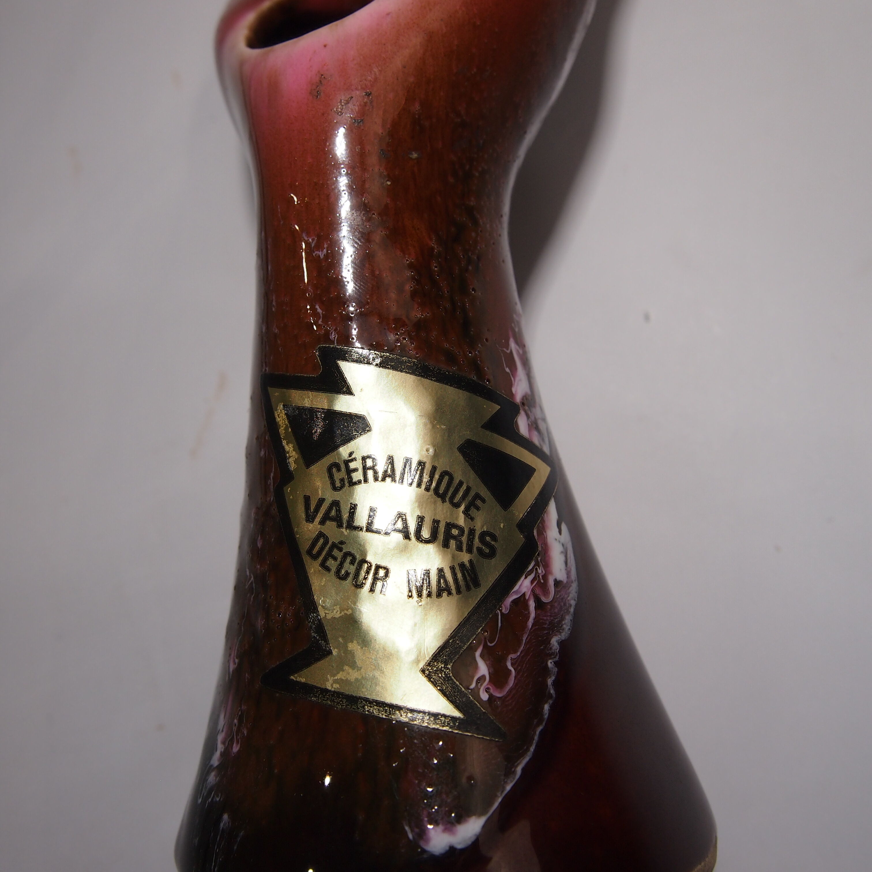 Soliflore céramique Vallauris baguier