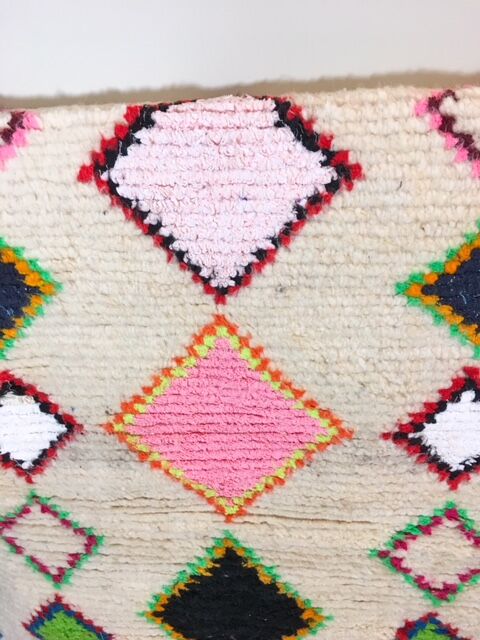 Wool rugs and colorful fabrics 145 x 91 cm