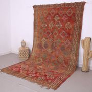Vintage Moroccan Wool Rug 185 x 337 cm - Berber Handmade Rug - Bohemian Rug