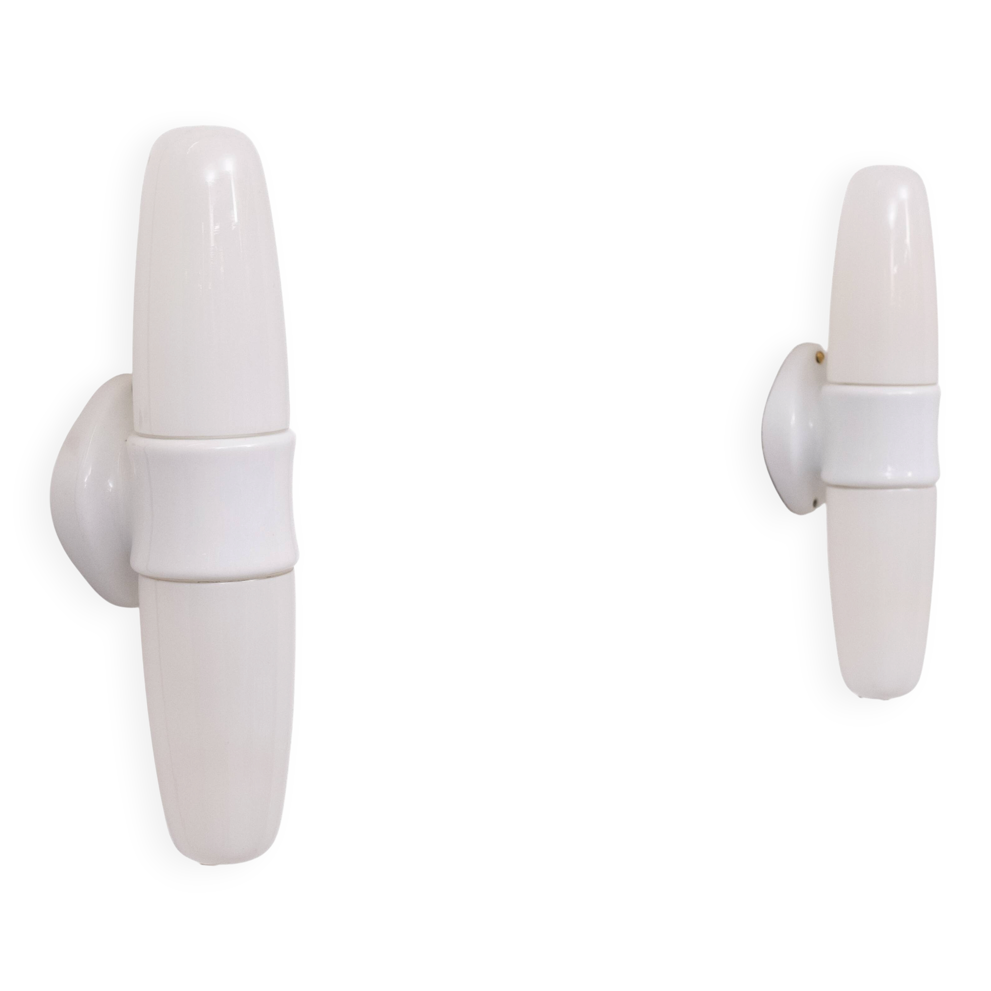 pair Model 6068 wall lamps by Wilhelm Wagenfeld for Lindner Leuchten, 1950s
