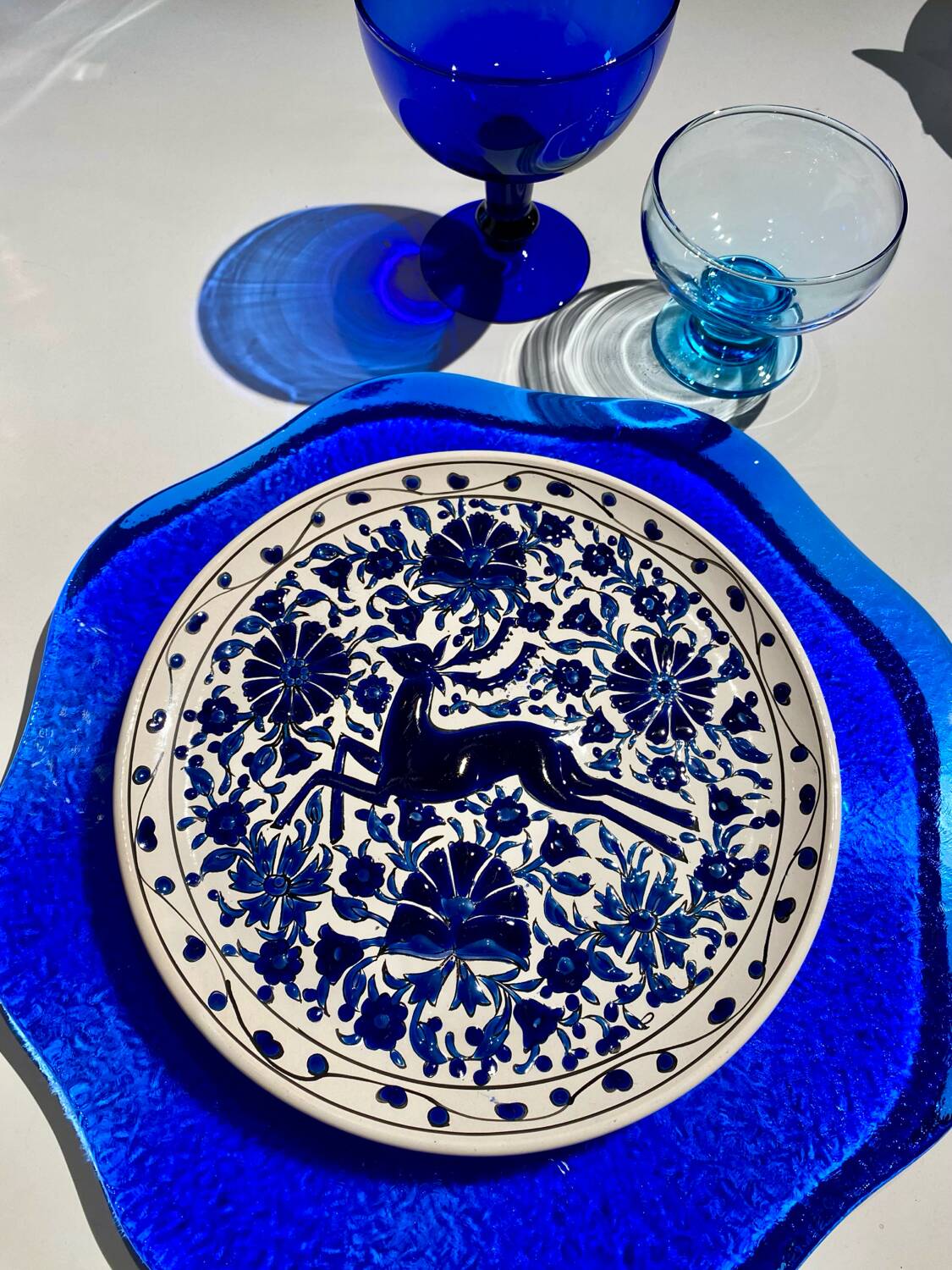 Hand painted Greek Rhodes plate