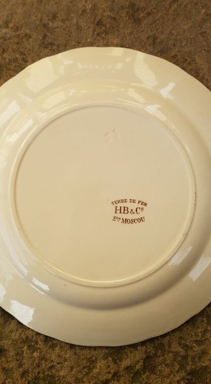 Set of 2 plates in Iron Earth HB & Cie model Moscow